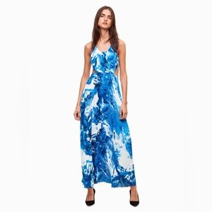Aritzia Blue Peekaboo Maxi Dress